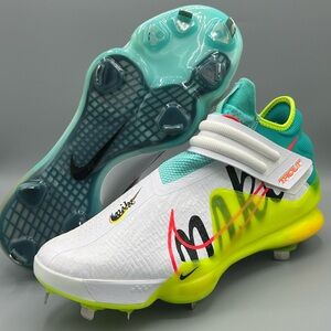 Nike Force Zoom Trout 7 White Aurora Green Baseball Cleats Size 11.5 CI3134-107